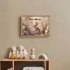 Konijntje - Bruin - Bloemen - Vlinders Light Box met batterij (Wandlamp kind) middel -sfeer2_kind