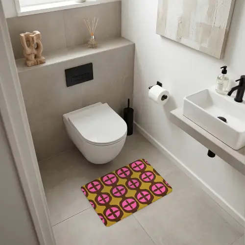 Modern - Patroon - Roze WCmat klein 1009 -sfeer1