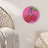Kers - Roze - Fruit Akoestische PET Vilt - Rond klein -sfeer4