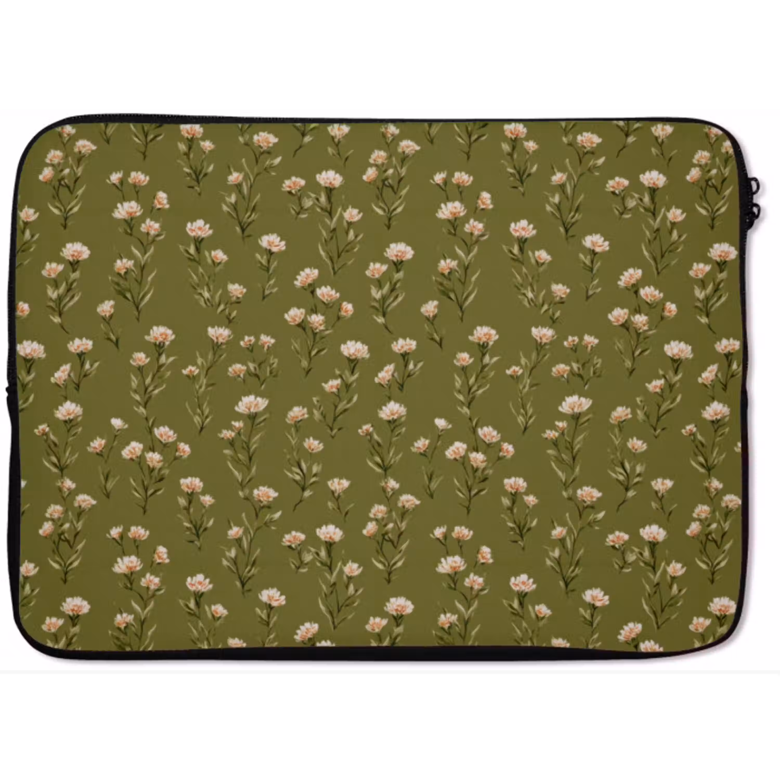 Landelijk - Bloemen -  Groen laptophoes neopreen klein 279 -zkaufland3dotto