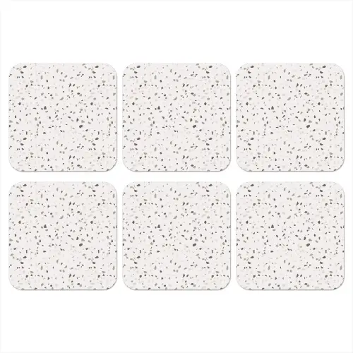 Terrazzo -  Patroon  -  Créme onderzetter kurk middel 366 -3d