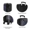 Dieren print giraf blauw NBS - Handbagage koffer - Kinderen Unisex middel zzzzzzzbolletjes_FR