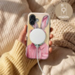Grijs - Konijn - Blouse - Strik Toughcase MagSafe Apple iPhone 17 klein -USP_MagsafeV
