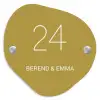 Okergeel - Klassiek Naambord Organisch middel -3d