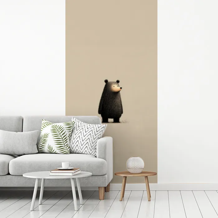 Beer - Donkerbruin - Minimalistisch fotobehang vinyl groot -woonkamer