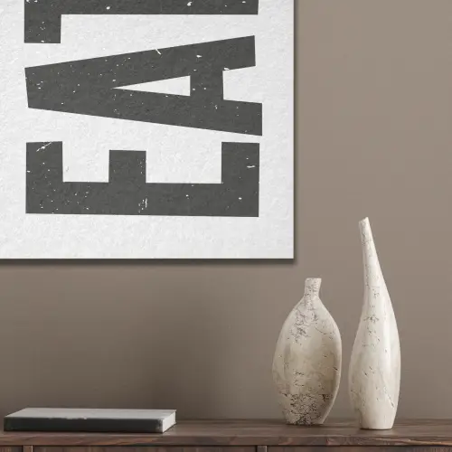 Decoratie - Eten - Zwart - Wit PET vilt klein -sfeer6_closeup