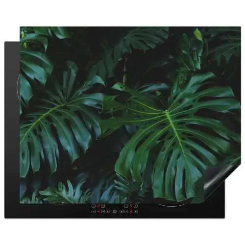 Monstera -  Inductie beschermer - Bladeren - Tropical - Afdekplaat voor kookplaat Inductie beschermer vinyl 3mm groot -3d