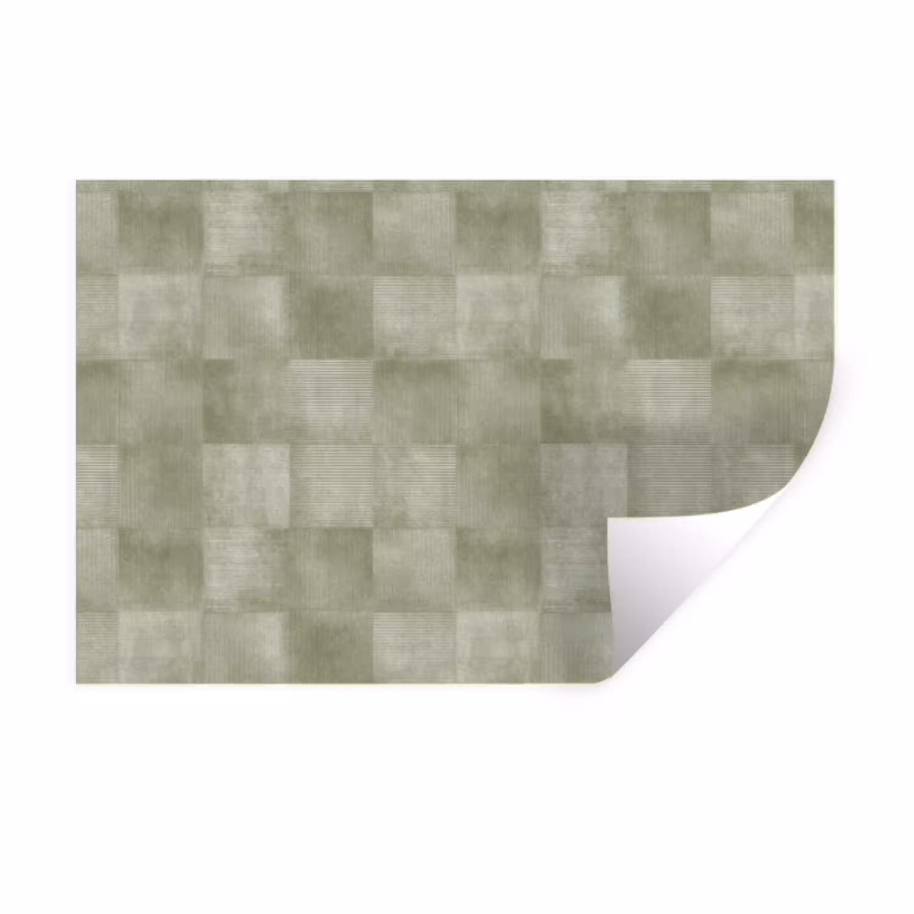 Vlakken - Rustiek - Groen Muursticker klein 286 -3d