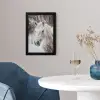 Paard - Wit - Winter - Natuur - Sneeuw - Dieren fotolijst zwart zonder passe partout klein -sfeer4
