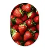 Aardbei - Fruit - Rood Wandcirkel Ovaal Forex klein -3d