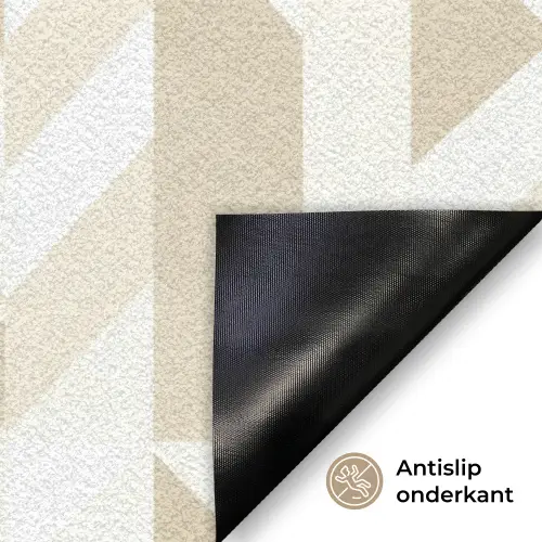 Modern - Abstract - Beige Deurmat klein 898 -antislip_NL