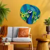 Pauw - Cirkels - Blauw Wandcirkel Organisch Plexiglas middel -sfeer4