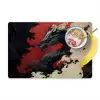 Zwarte draak - Rookwolken - Rood Placemat vinyl groot -zzzproduct_Kitchenyeah-website