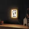 Lobster - Beige - Minimalistisch Light Box met kabel (Wandlamp) klein -sfeer1