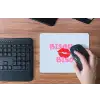 Lippen - Bisou - Blauw muismat rubber klein -toetsenbord