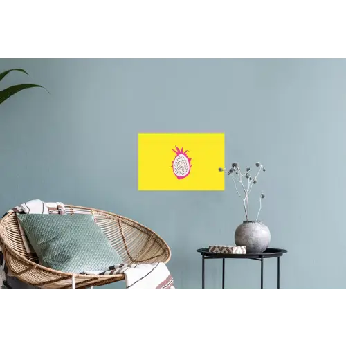 Illustratie - Drakenvrucht - Kleurrijk Muursticker klein -plant