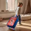 Voetballer - Bal - Lichtcirkel - Rood Kinderkoffer - Blauw klein -sfeer1