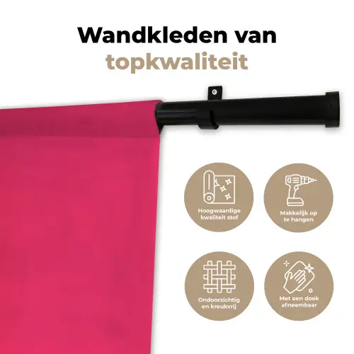 Schepijs - Roze - Hoorntje Wandkleed katoen klein -sfeer2