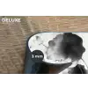 Lotusbloemen - Vissen - Bladeren - Zwart Placemat vinyl groot -closeup