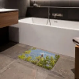 Uil - Oehoe - Bomen - Natuur Badmat klein -sfeer3