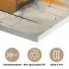 Geel - Abstract - Modern - Vormen PET vilt klein -closeup_NL