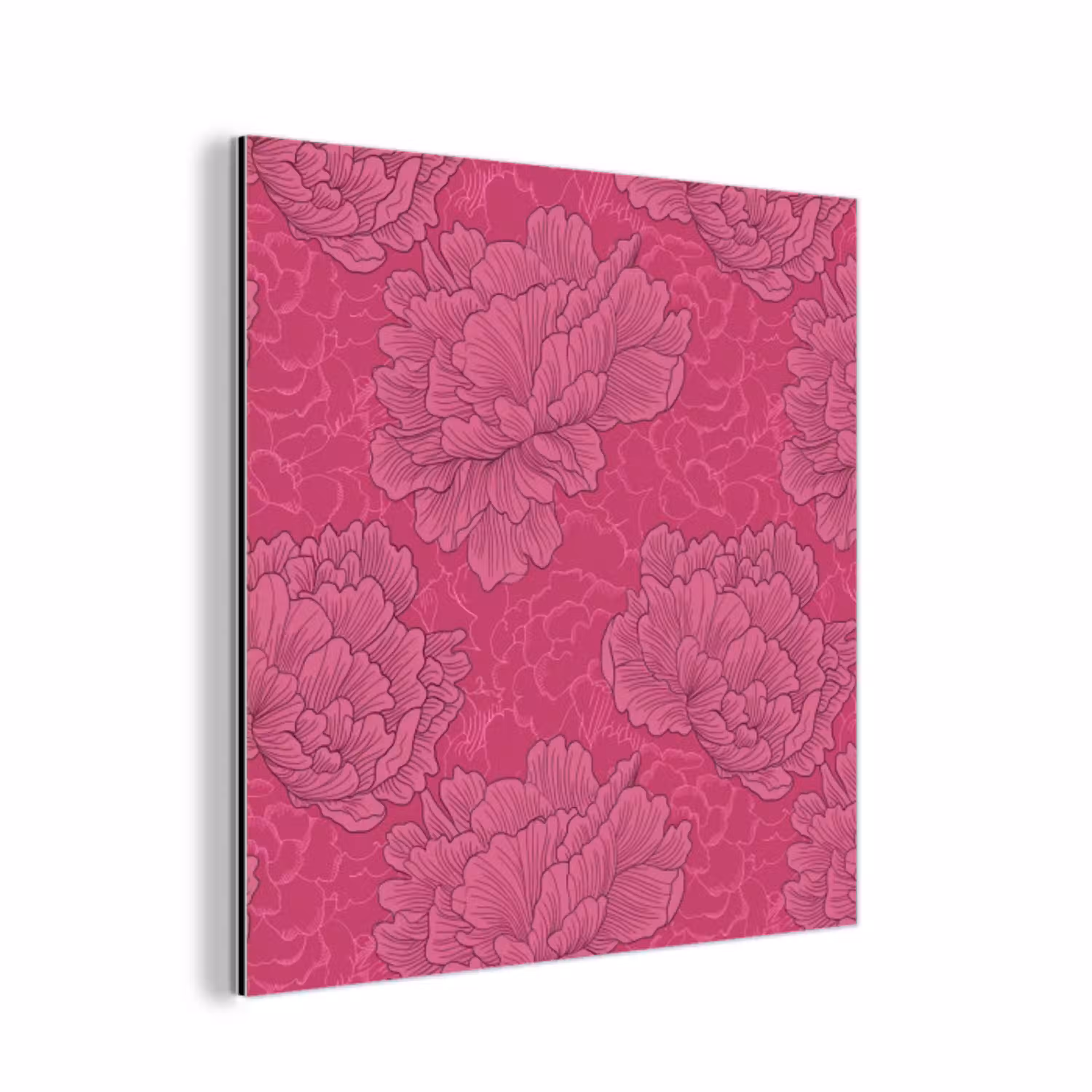 Pioenrozen - Energiek - Roze aluminium wit klein 46 -3d