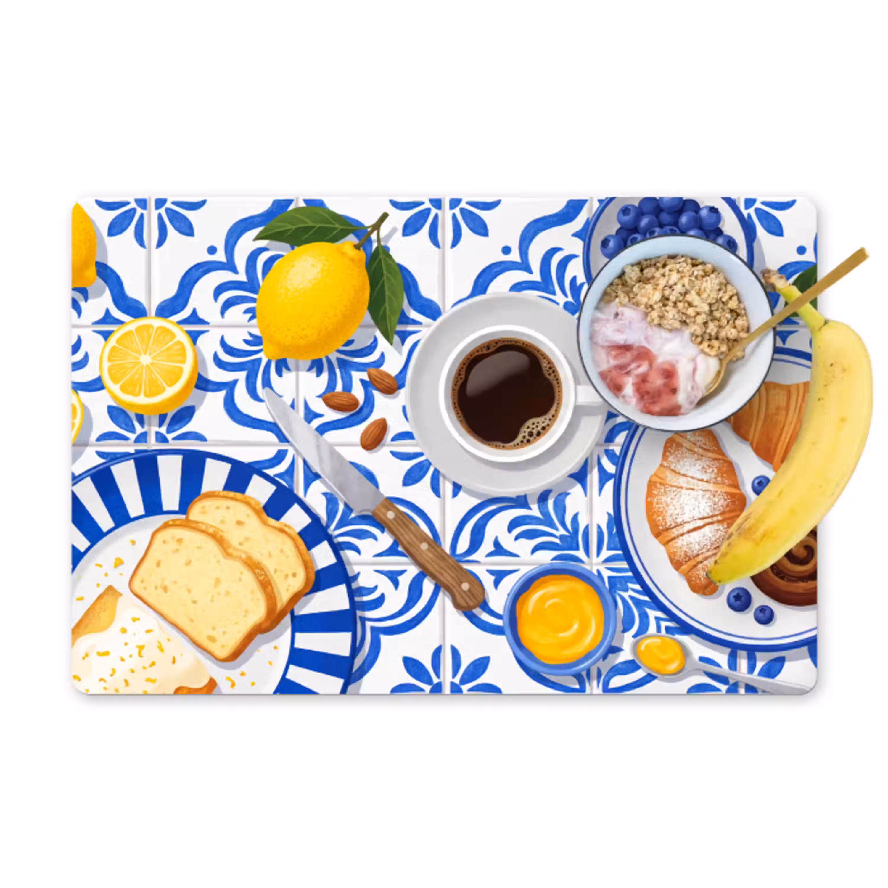 Ontbijt - Gebak - Eten Placemat vinyl groot -zzzproduct_Kitchenyeah-website