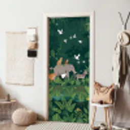 Tropisch - Jungle -  Groen deurposter klein -sfeer6