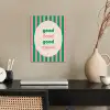Gestreept - Quote - Ovaal - Roze poster papier klein -sfeer1