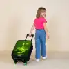 Groene neon omhaal in actie Kinderkoffer - Zwart klein -sfeer1