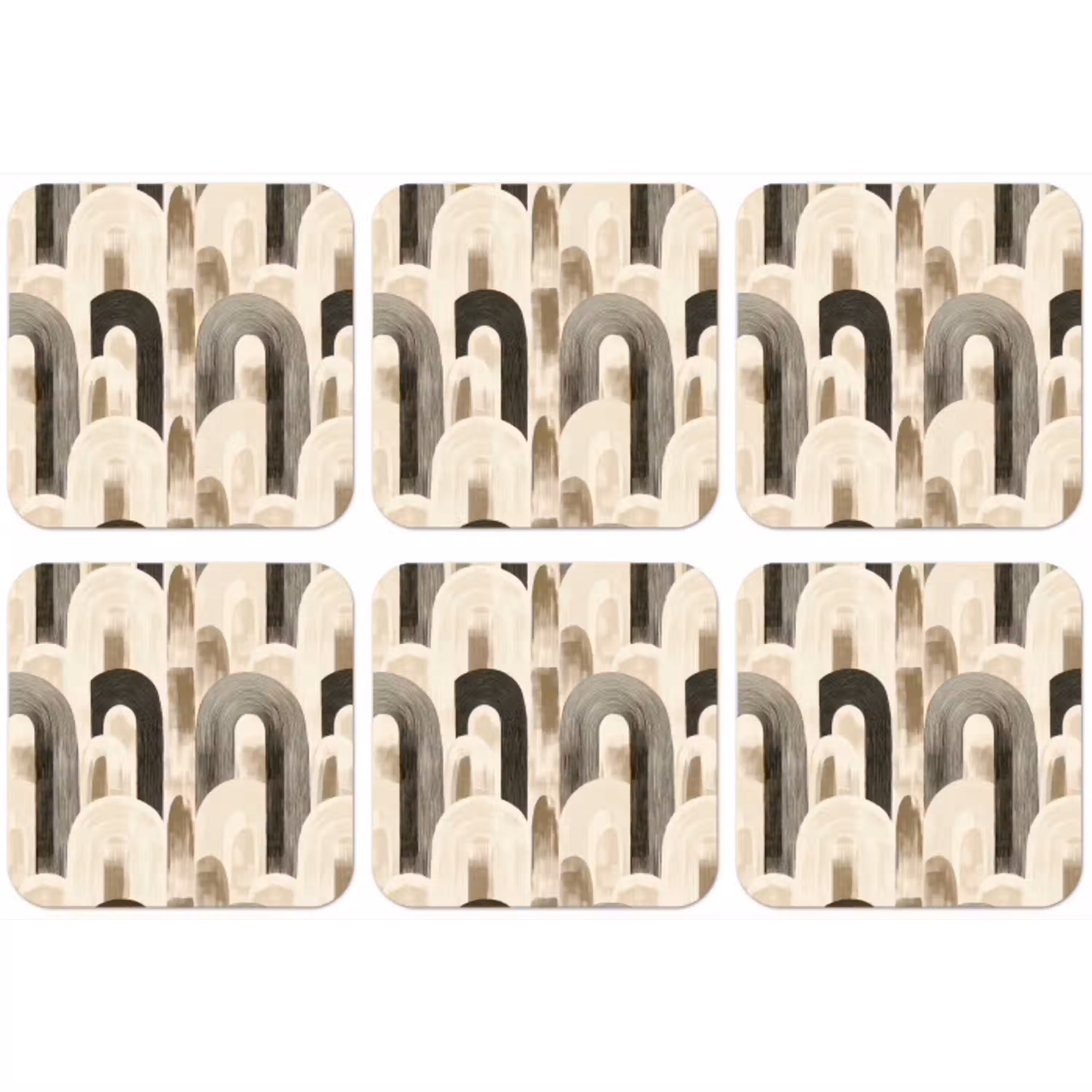 Abstract - Patroon - Bogen onderzetter kurk middel 366 -zkaufland3dotto