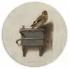 Puttertje - Oude Meester - Carel Fabritius Wandcirkel kunststof plaat 5mm dik klein -3d