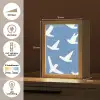 Vogels - Wit - Patroon Light Box met kabel (Tafellamp) klein -USP_NL