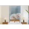 Paardenbloemen - Pluisjes - Wit fotobehang vinyl groot -bed
