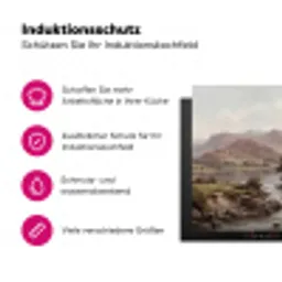 Berglandschap - Meer - Bergen - Vallei - Klassiek Inductie beschermer vinyl 3mm klein -zzzzzzz-lf-ups