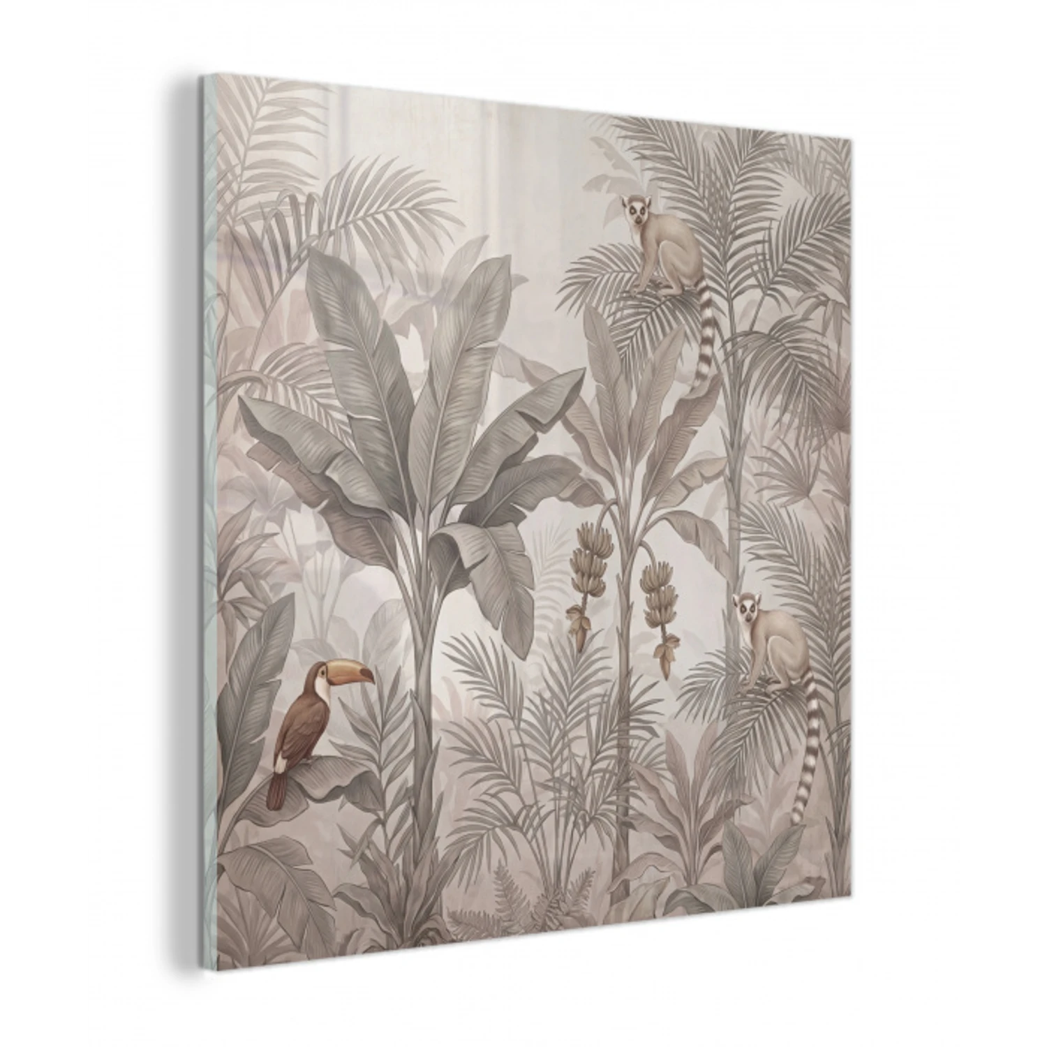 Natuur - Jungle - Ringstaartmaki - Bruin plexiglas 5mm klein -z3d