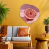 Grapefruit - Roze - Disco - Shiny Wandcirkel Organisch Aluminium middel -sfeer4