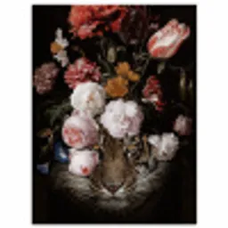 Bloemen - Jan Davidsz de Heem - Tijger - Schilderij - Stilleven - Oude meesters poster papier klein -3d