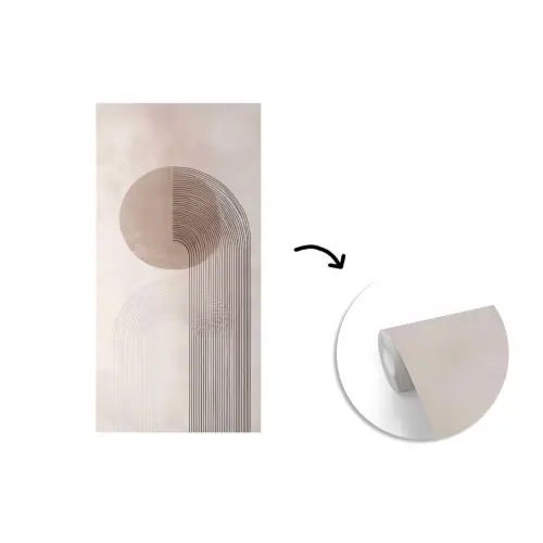 Minimalistisch - Cirkel - Lichtgrijs fotobehang vinyl groot -3d