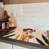 Vrouw - Bloemen - Pastel Inductie beschermer vinyl 3mm klein -sfeer3