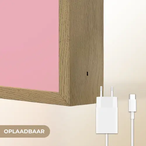 Tekstwolkje - BLAH BLAH BLAH - Roze Light Box met batterij (Wandlamp) middel -USP_websiteoplaadbaarNL