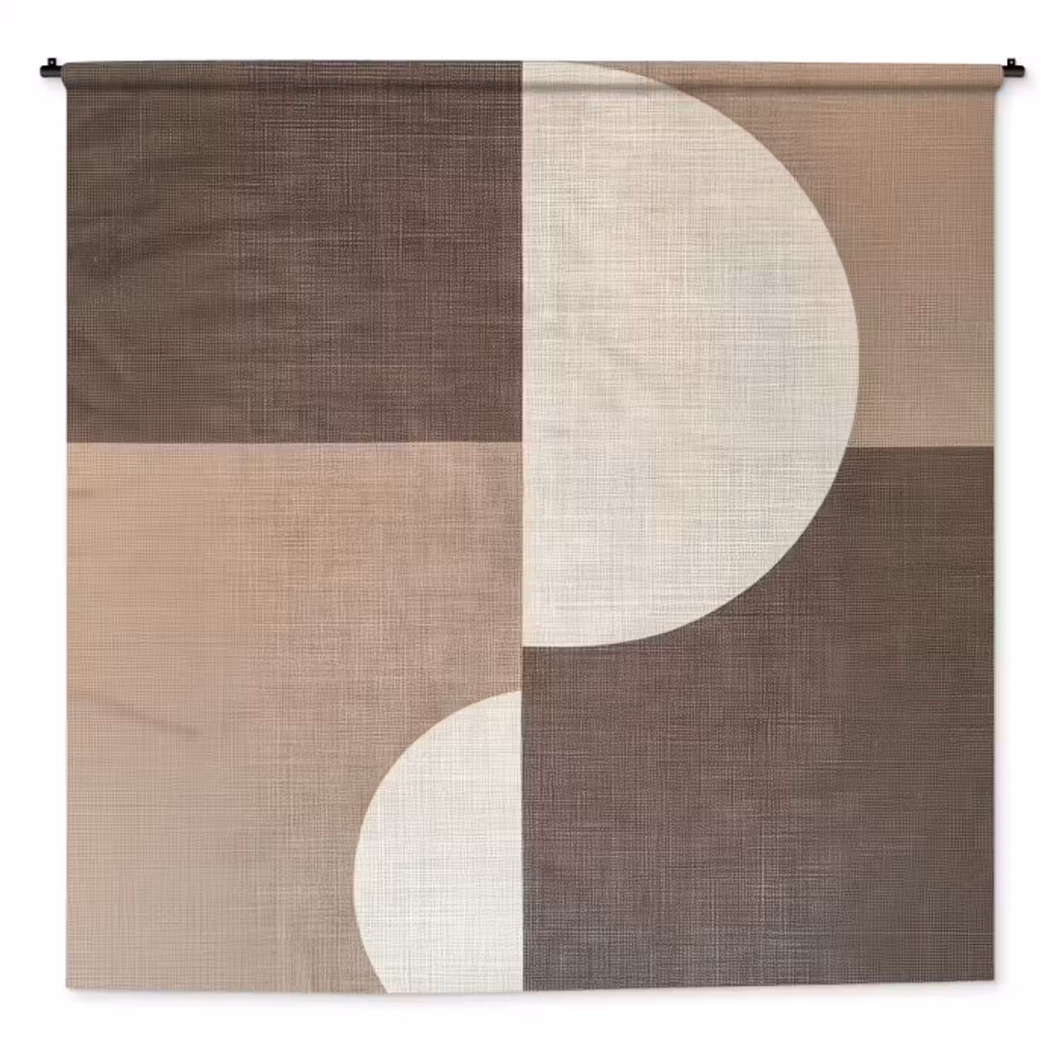 Wandkleed - Raster - Halve cirkels - Contrast