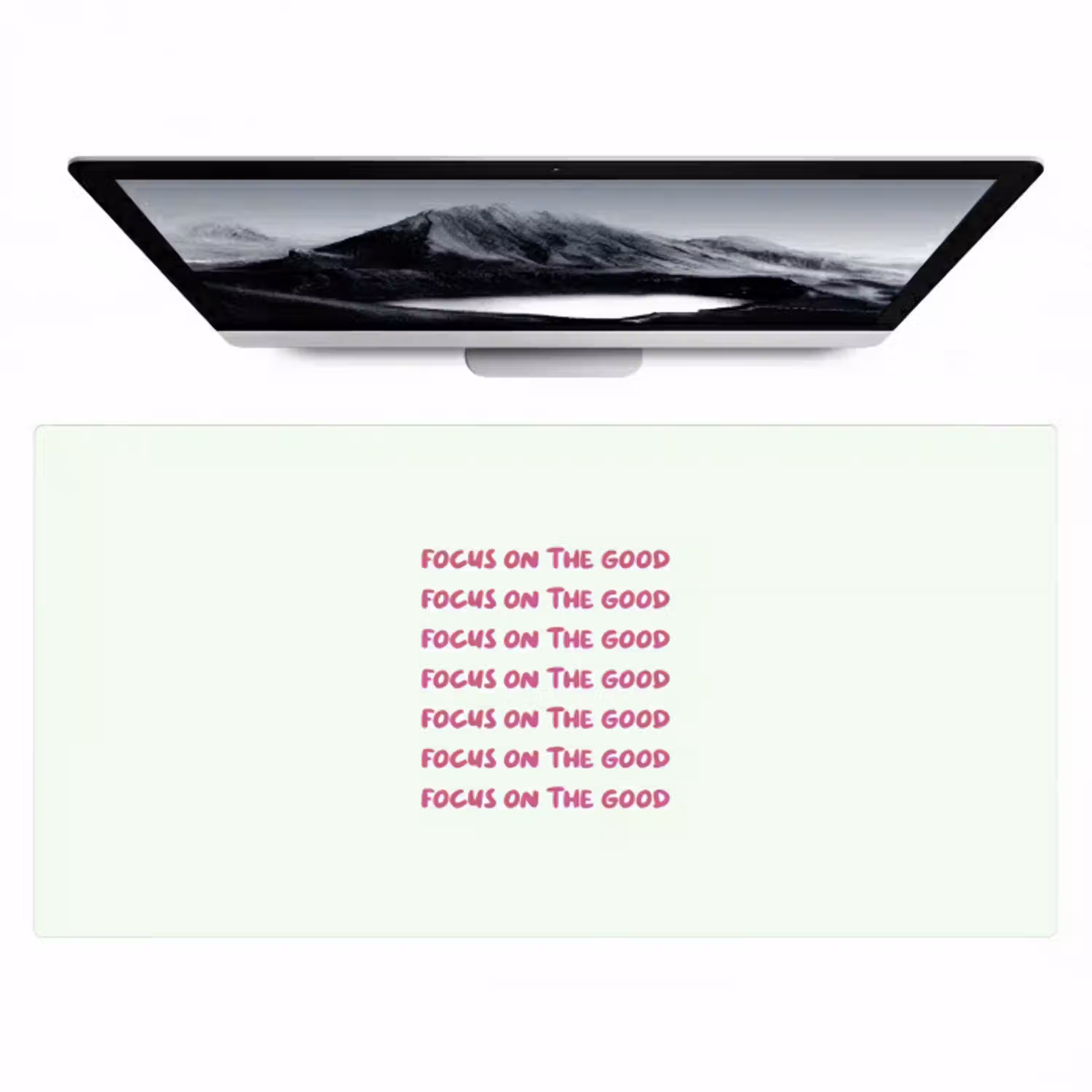 Focus on the good - Roze Muismat XXL klein -zzz3d