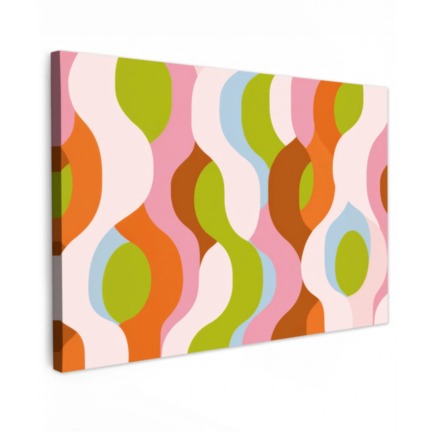 Abstract - Vormen - Roze canvas 2cm klein -z3d