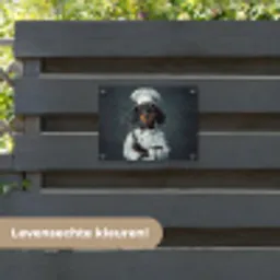 Hond - Garde - Kok tuinposter los doek klein -sfeer3