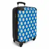 Vintage bloemenpatroon - Blauw NBS - Handbagage koffer - Kinderen Unisex middel -productfoto_3d