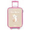 Kat omringd door beige stippen Kinderkoffer - Roze klein -zz3dotto