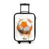 Voetbal - Verf - Oranje Kinderkoffer - Zwart klein -3d