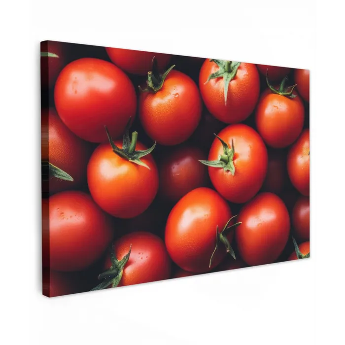 Groente - Rood - Tomaten Tuinposter op houten frame 2 cm dik klein -3d