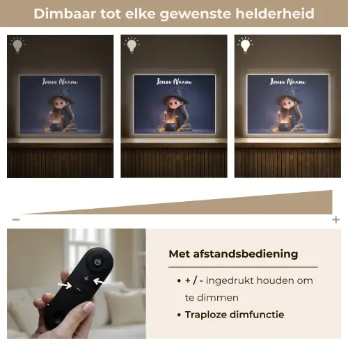 Tovenares - Magisch - Blauw - Toveren Light Box met batterij (Wandlamp kind) middel -USP_dimbaarNL
